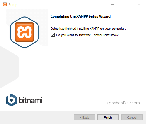 Install XAMPP di Windows - Instalasi Selesai