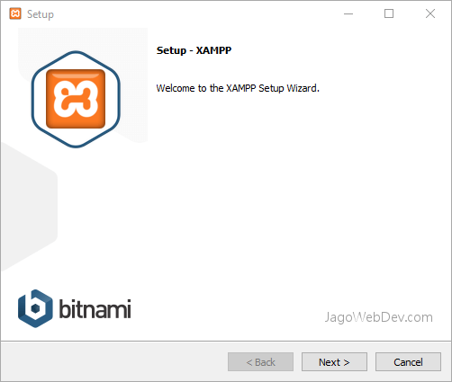 Install XAMPP di Windows - Welcome Screen