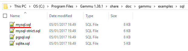 Contoh File SQL Gammu
